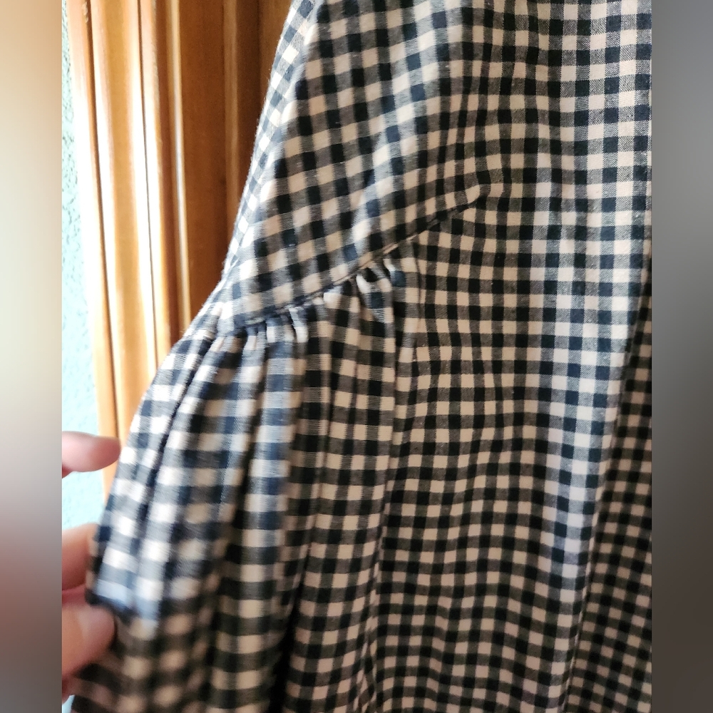 Modernmiss Linen/cotton Gingham Dress - Picture 4 of 8